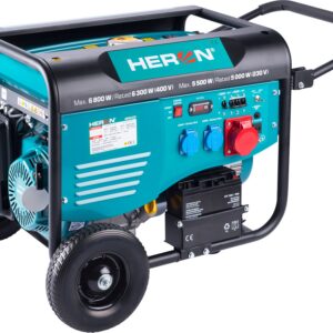 elektrocentrála benzínová 15HP/6,8kW/8,5kVA (400V), 5,5kW (230V), elektrický start, podvozek