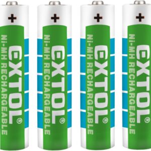 baterie nabíjecí, 4ks, AAA (HR03), 1,2V, 1000mAh, NiMh