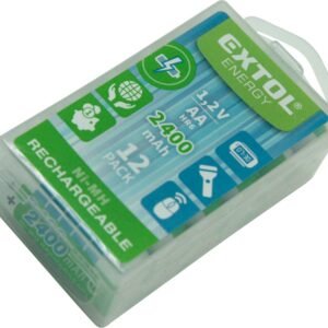 baterie nabíjecí, 12ks, AA (HR6), 1,2V, 2400mAh, NiMh