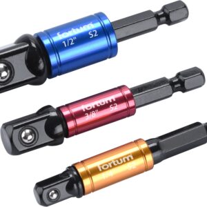 adaptéry do vrtačky s otoč.úchytem 3ks, 1/4"-3/8"-1/2", S2