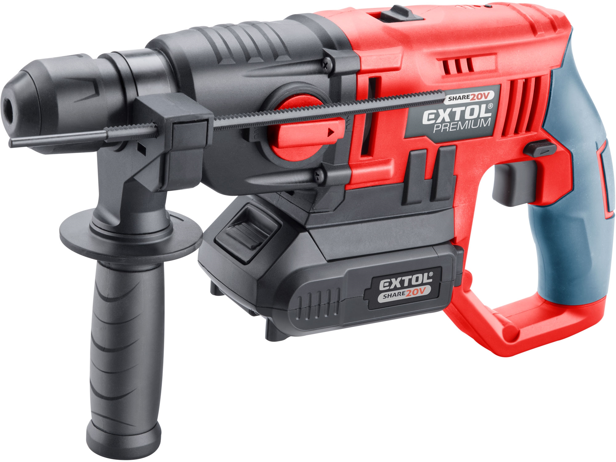 kladivo vrtací aku SHARE20V, 1,2J, SDS plus, 20V Li-ion, 2Ah