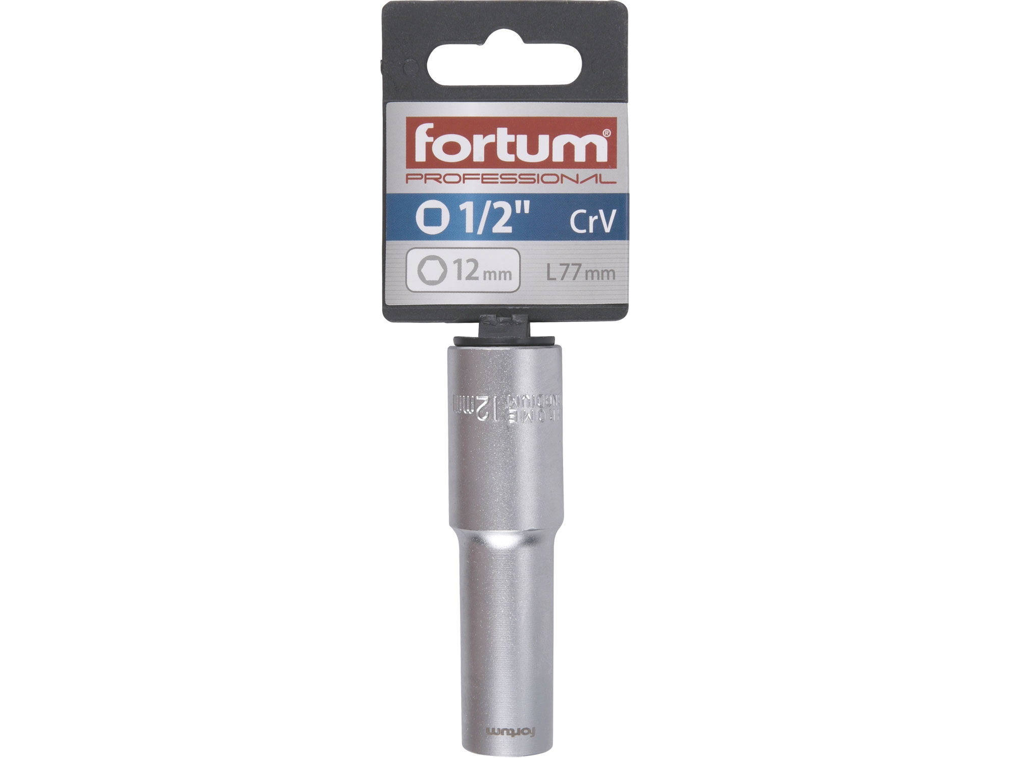 hlavice nástrčná prodloužená 1/2", 12mm, L 77mm - Obrázek 2