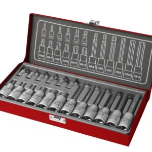 hlavice zástrčné Imbusové, sada 18ks, 1/4", 1/2"