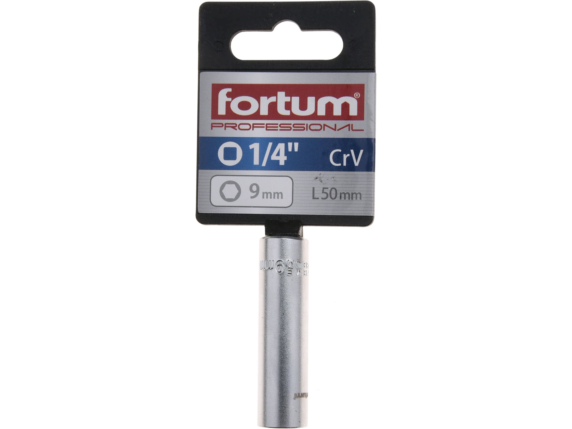 hlavice nástrčná prodloužena 1/4", 9mm, L 50mm - Obrázek 2