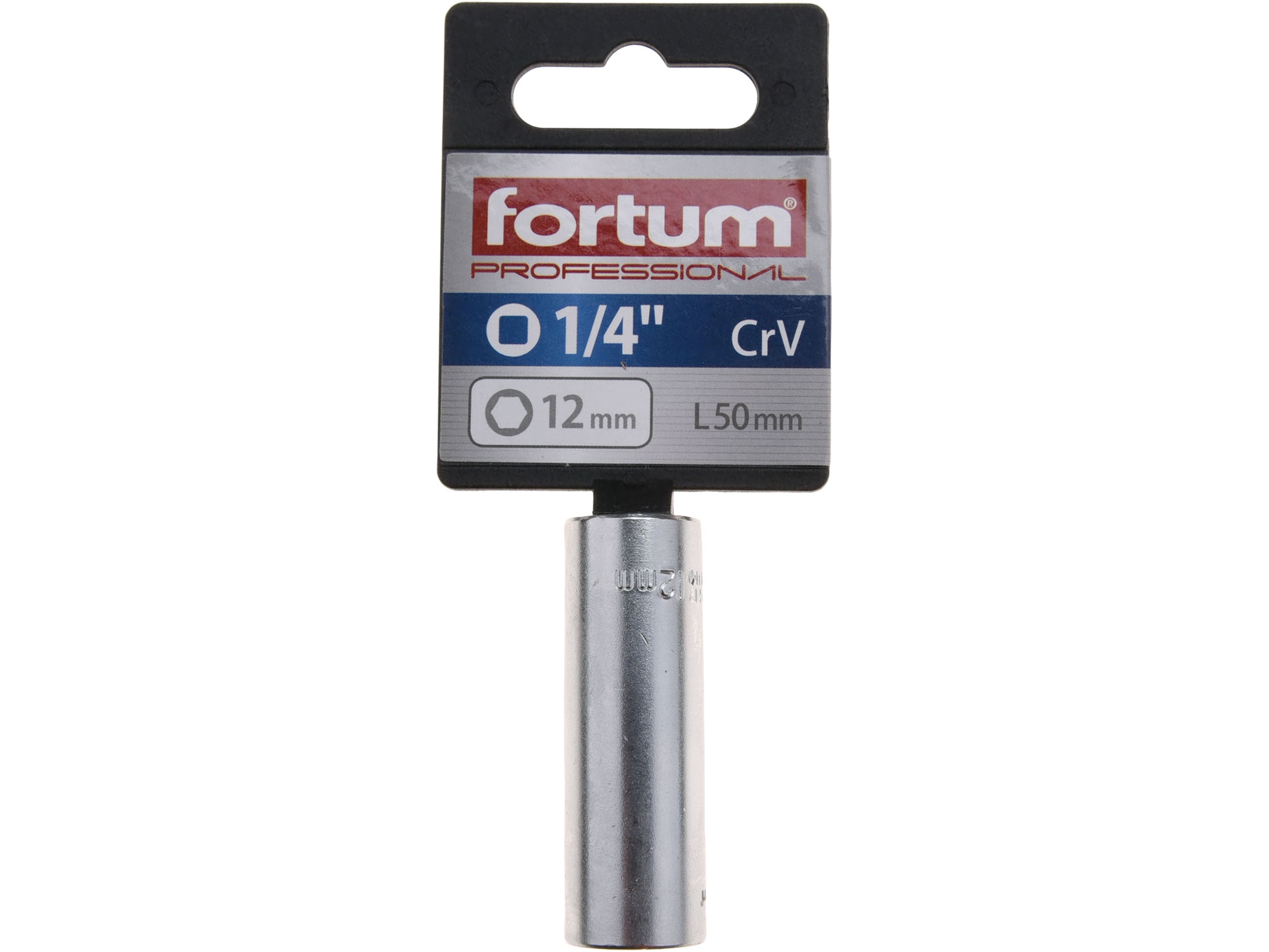 hlavice nástrčná prodloužena 1/4", 12mm, L 50mm - Obrázek 2