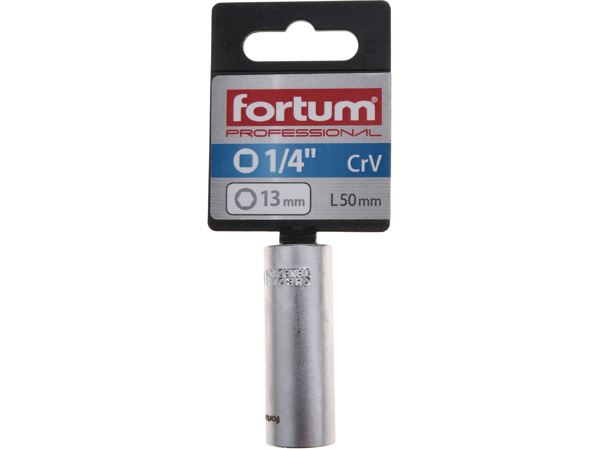 hlavice nástrčná prodloužena 1/4", 13mm, L 50mm - Obrázek 2