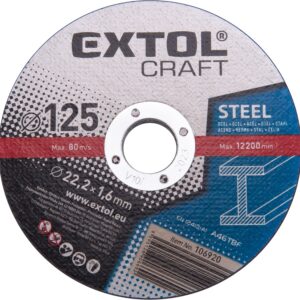 kotouče řezné na kov, 5ks, O 125x1,6x22,2mm