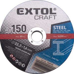kotouče řezné na kov, 5ks, O 150x1,6x22,2mm
