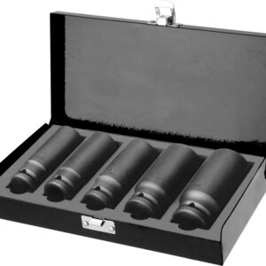 hlavice nástrčné rázové 1/2", sada 5ks, 17-27mm, L 79mm