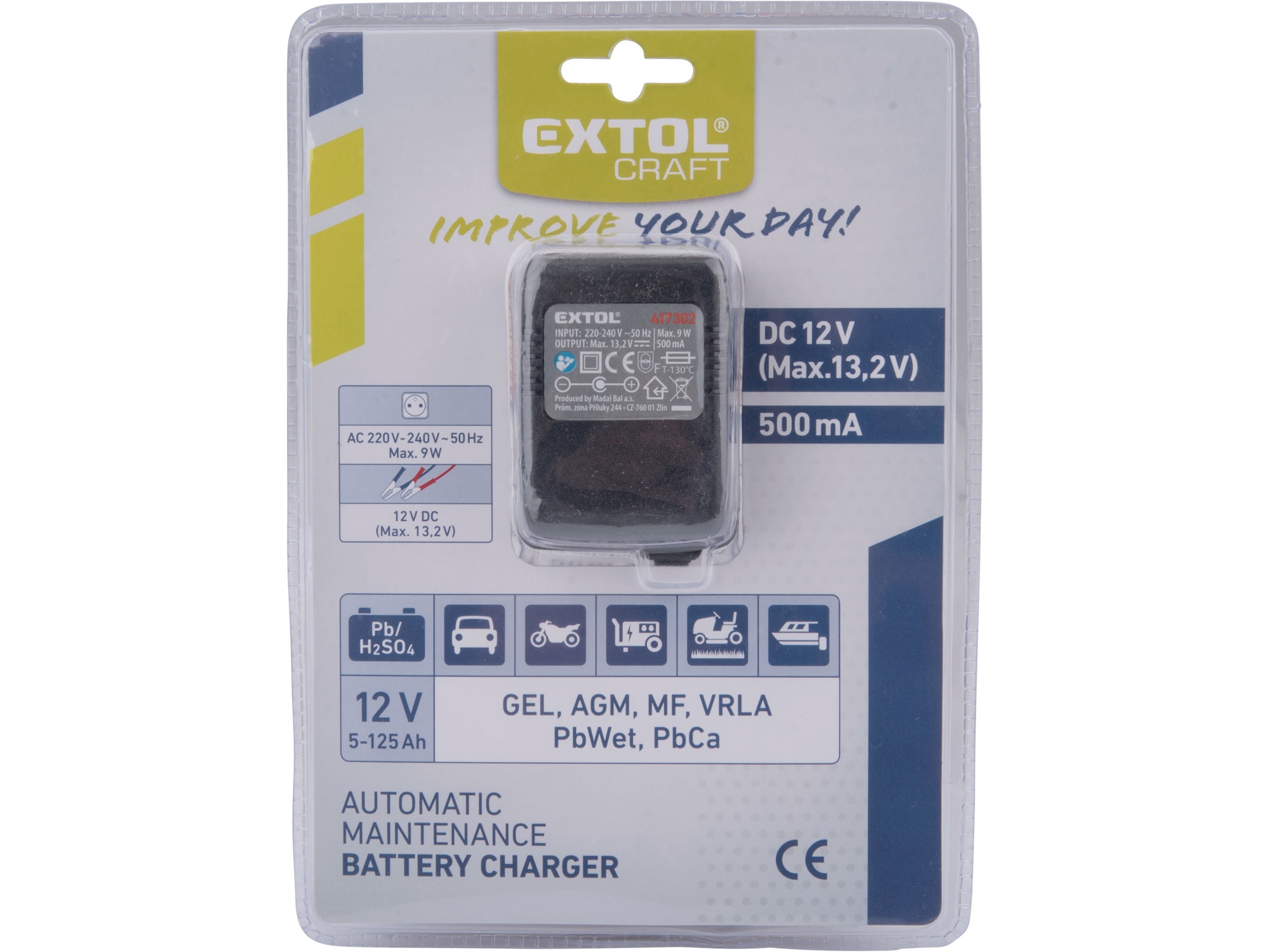 autonabíječka udržovací, 12V, 500mA - Obrázek 2