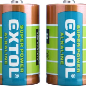 baterie alkalické, 2ks, 1,5V D (LR20)