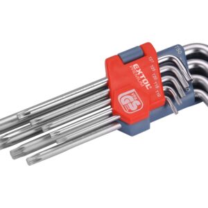 L-klíče TORX, sada 9ks, 10-50