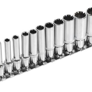 hlavice nástrčné prodloužené, MULTI-LOCK, sada 11ks, 1/4", CrV