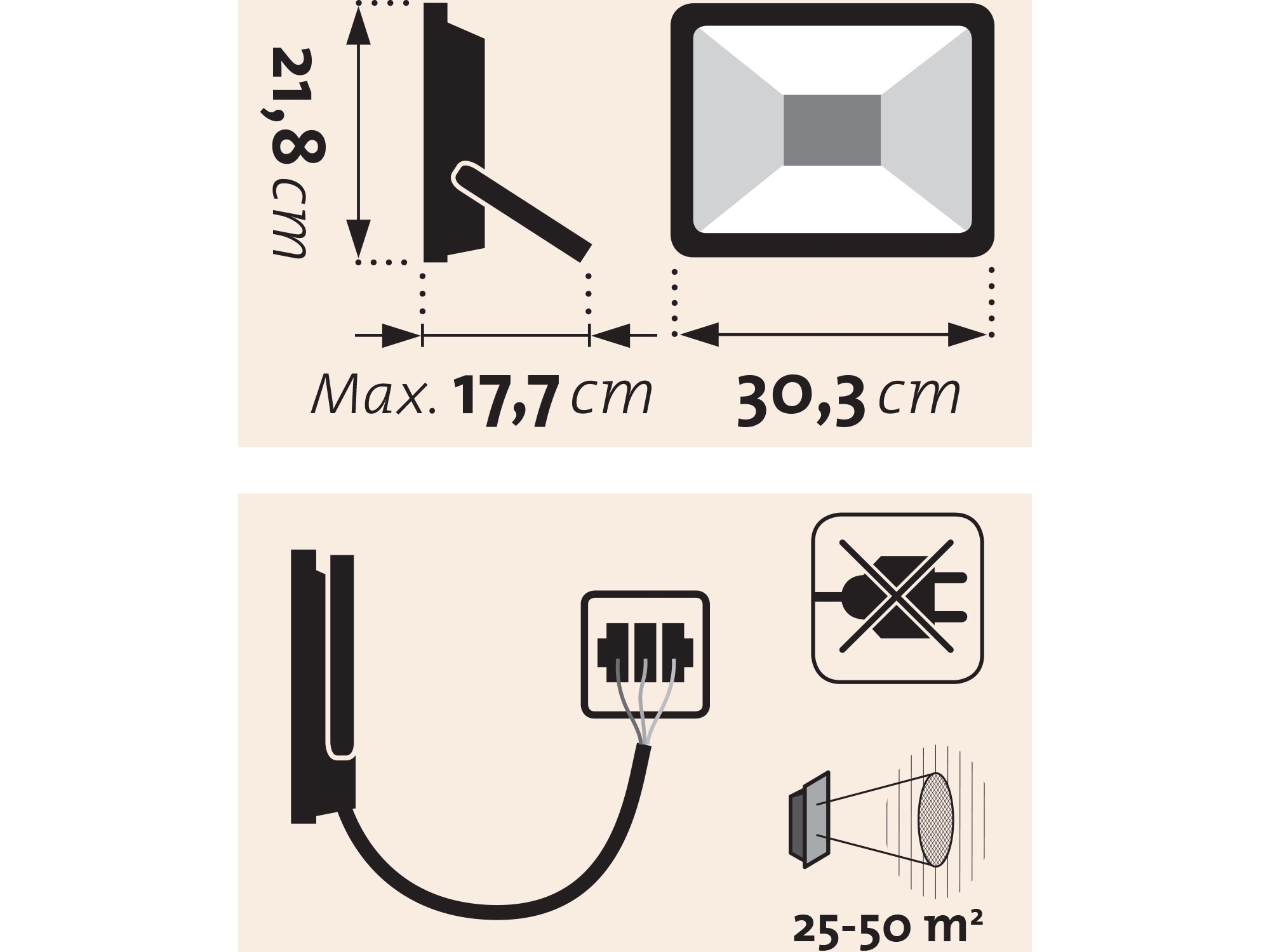 reflektor LED, 4500lm, Economy - Obrázek 4