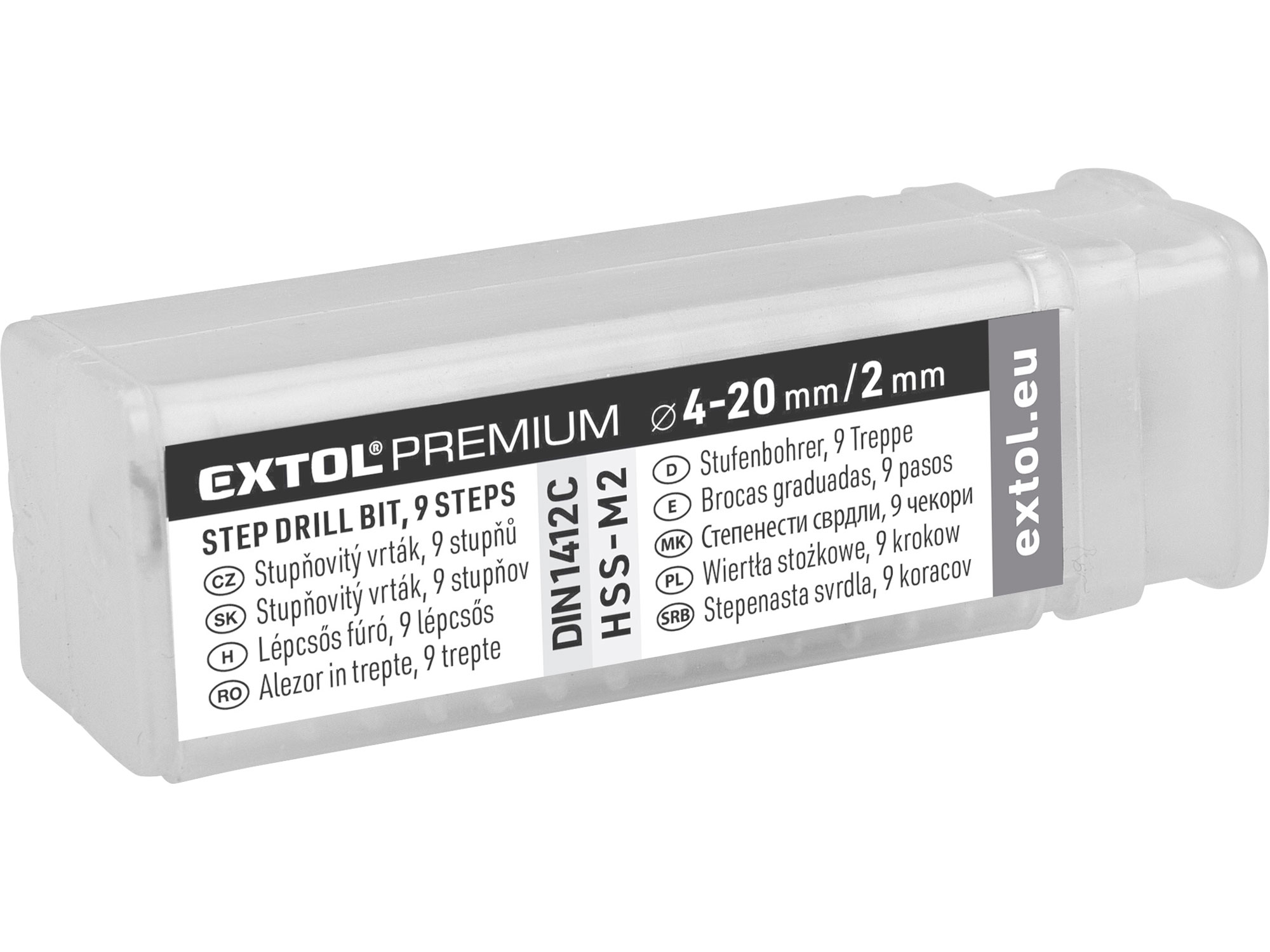 vrták stupňovitý, O 4-20mm/po 2mm, HSS-M2 - Obrázek 2
