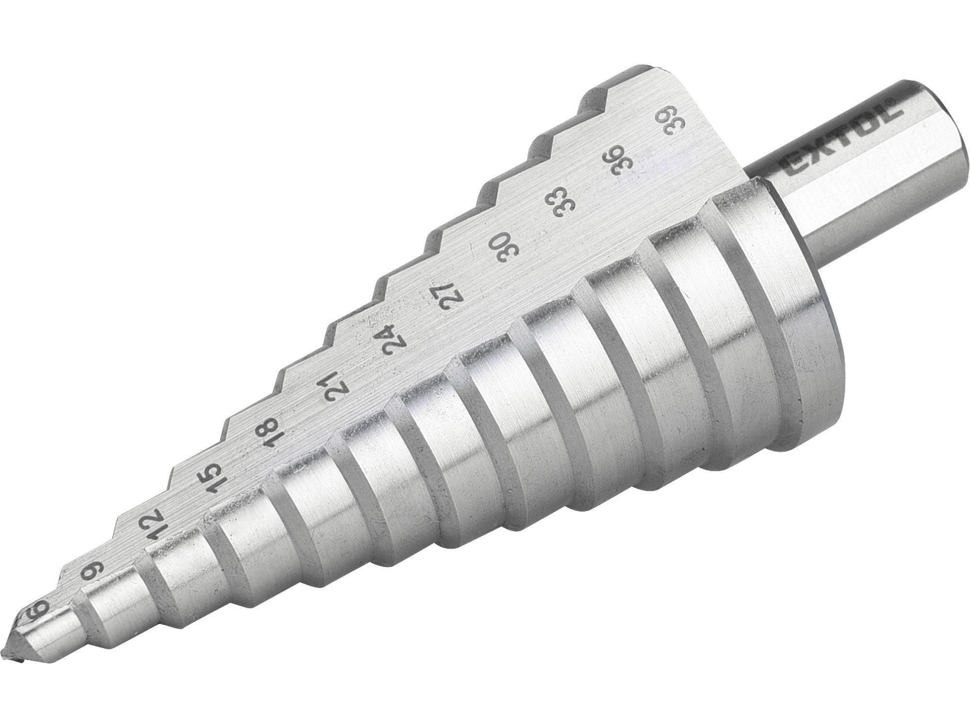 vrták stupňovitý, O 6-39mm/po 3mm, HSS-M2