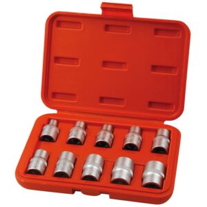hlavice nástrčné vnitřní TORX, sada 10ks, 1/2", CrV/S2