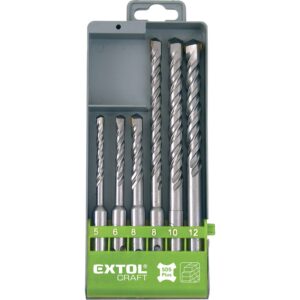 vrtáky SDS PLUS příklepové do betonu, sada 6ks, O 5-12mm, SK