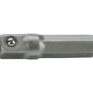 adaptér z hrotu 1/4" na čtyřhran 1/4", L 26mm