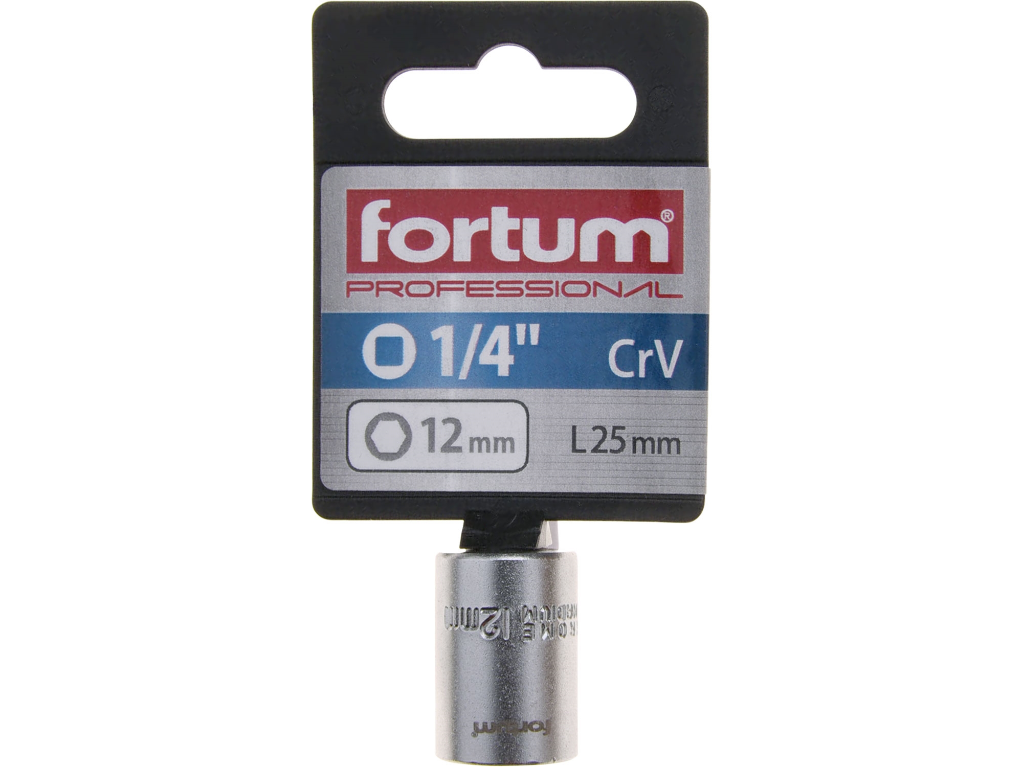 hlavice nástrčná 1/4", 12mm, L 25mm - Obrázek 2