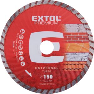 kotouč diamantový řezný, turbo - suché i mokré řezání, O 150x22,2x2,3mm