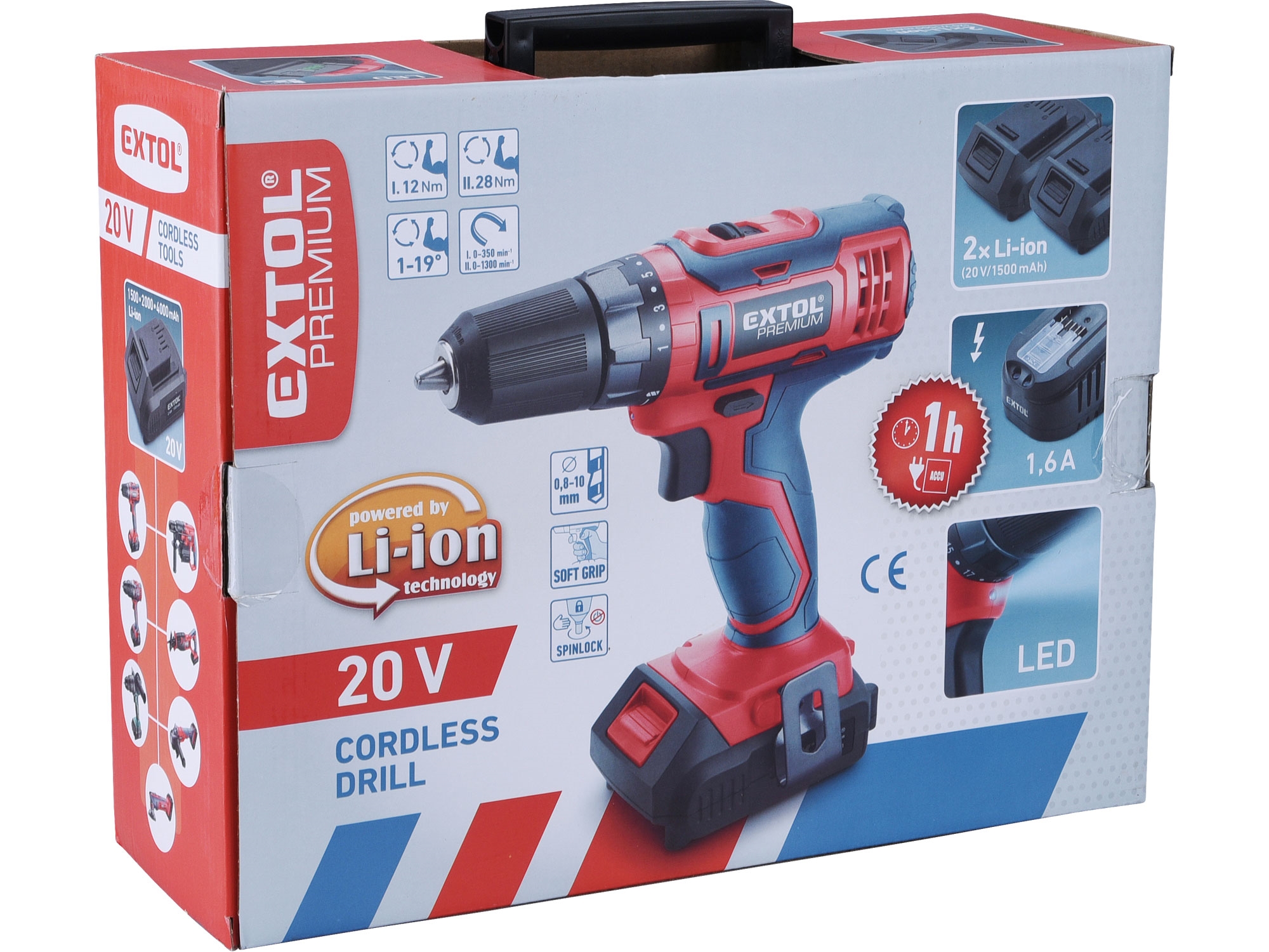 vrtací šroubovák aku SHARE20V, 20V Li-ion (2×), 1500mAh - Obrázek 12