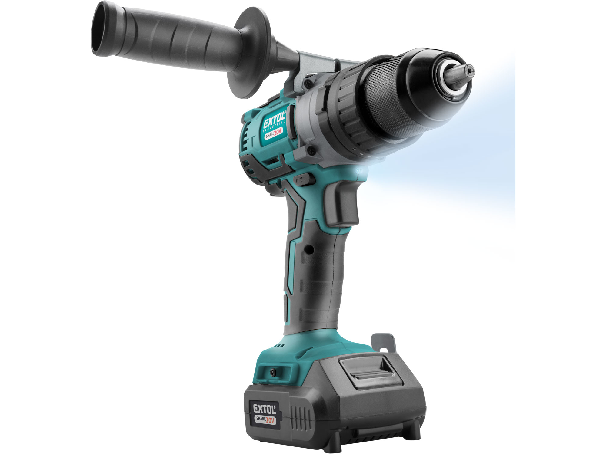 vrtací šroubovák aku s příklepem SHARE20V, BRUSHLESS, 20V Li-ion, 2Ah - Obrázek 10