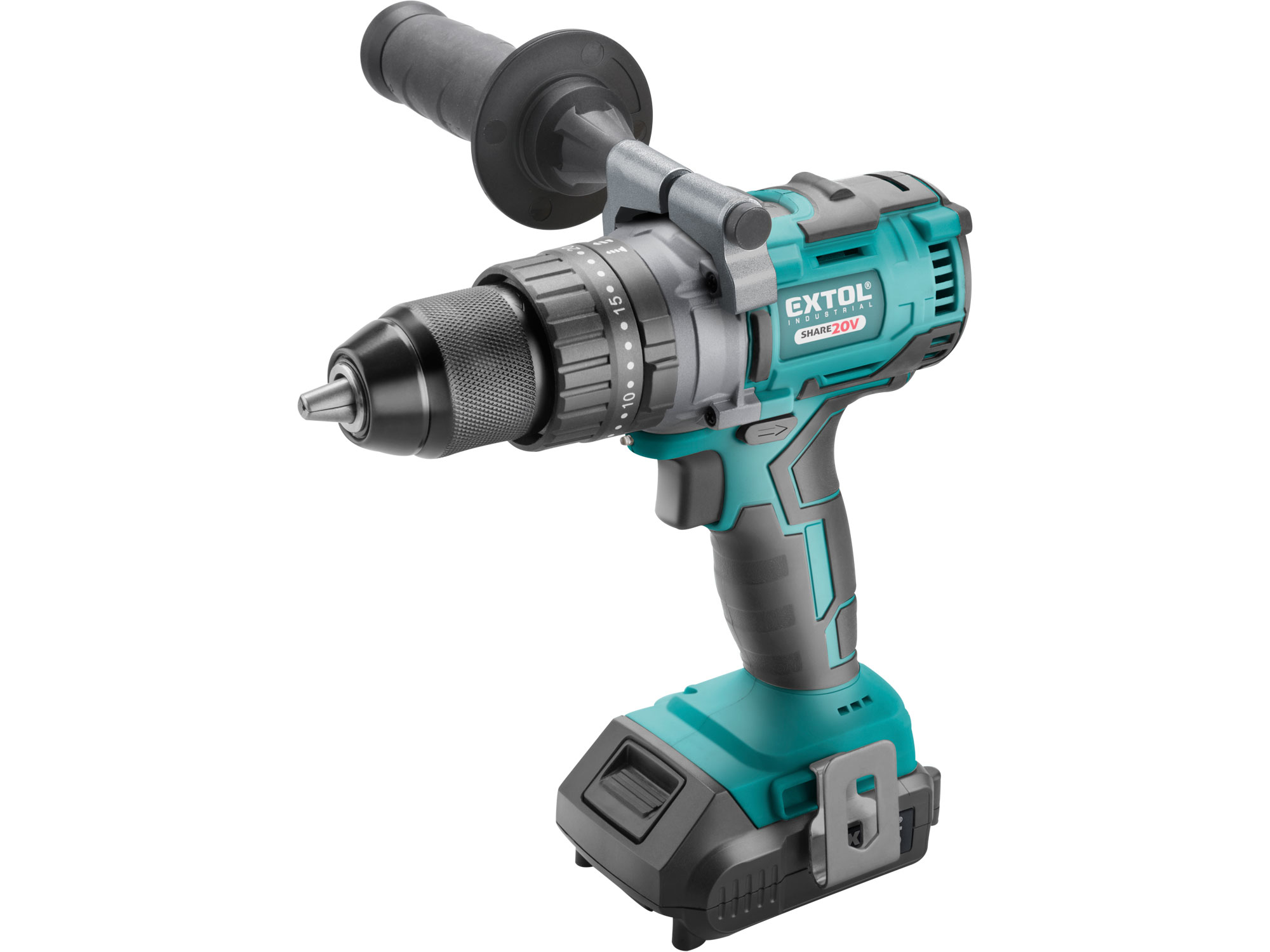 vrtací šroubovák aku s příklepem SHARE20V, BRUSHLESS, 20V Li-ion, 2Ah - Obrázek 11
