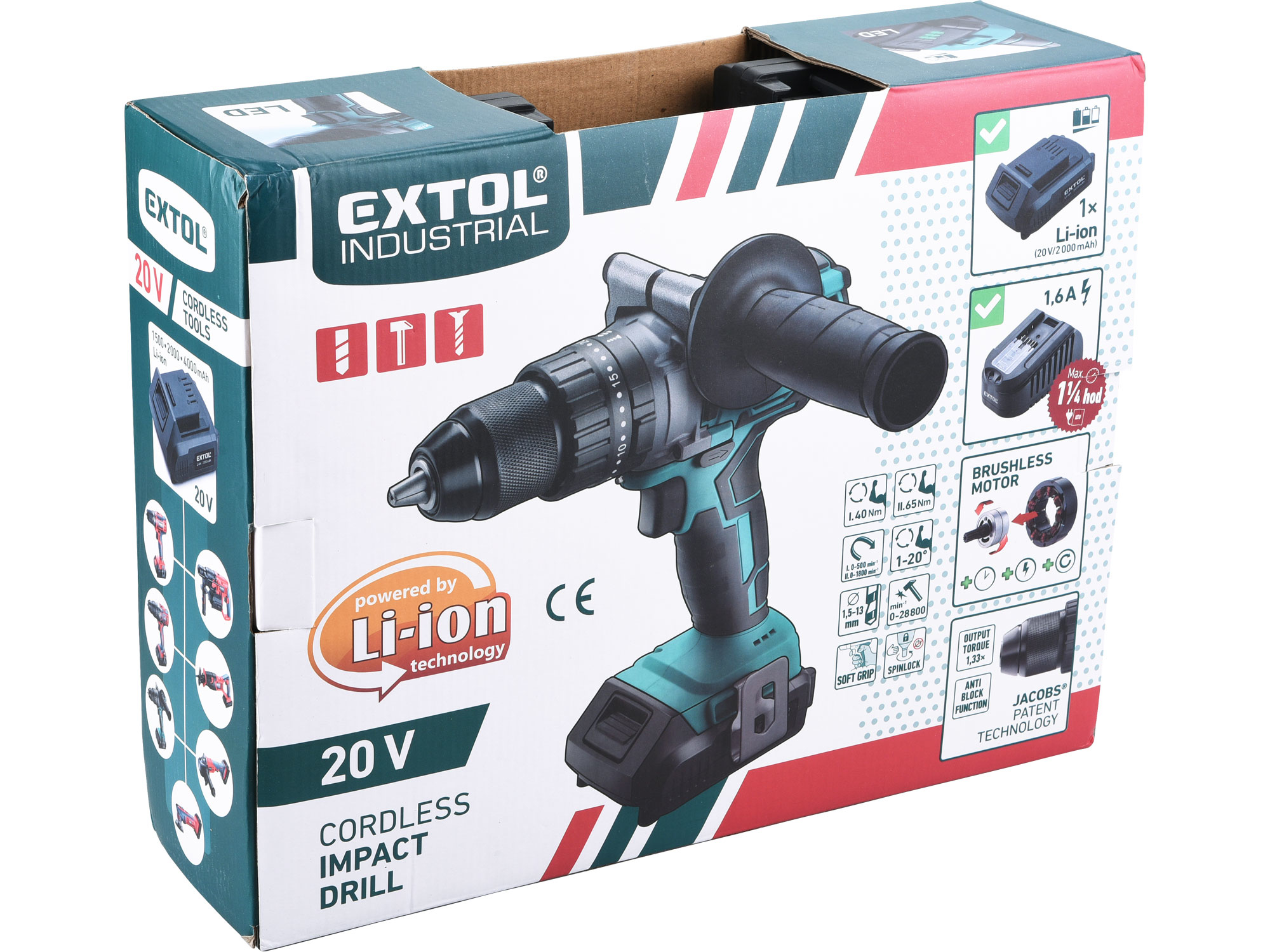 vrtací šroubovák aku s příklepem SHARE20V, BRUSHLESS, 20V Li-ion, 2Ah - Obrázek 20