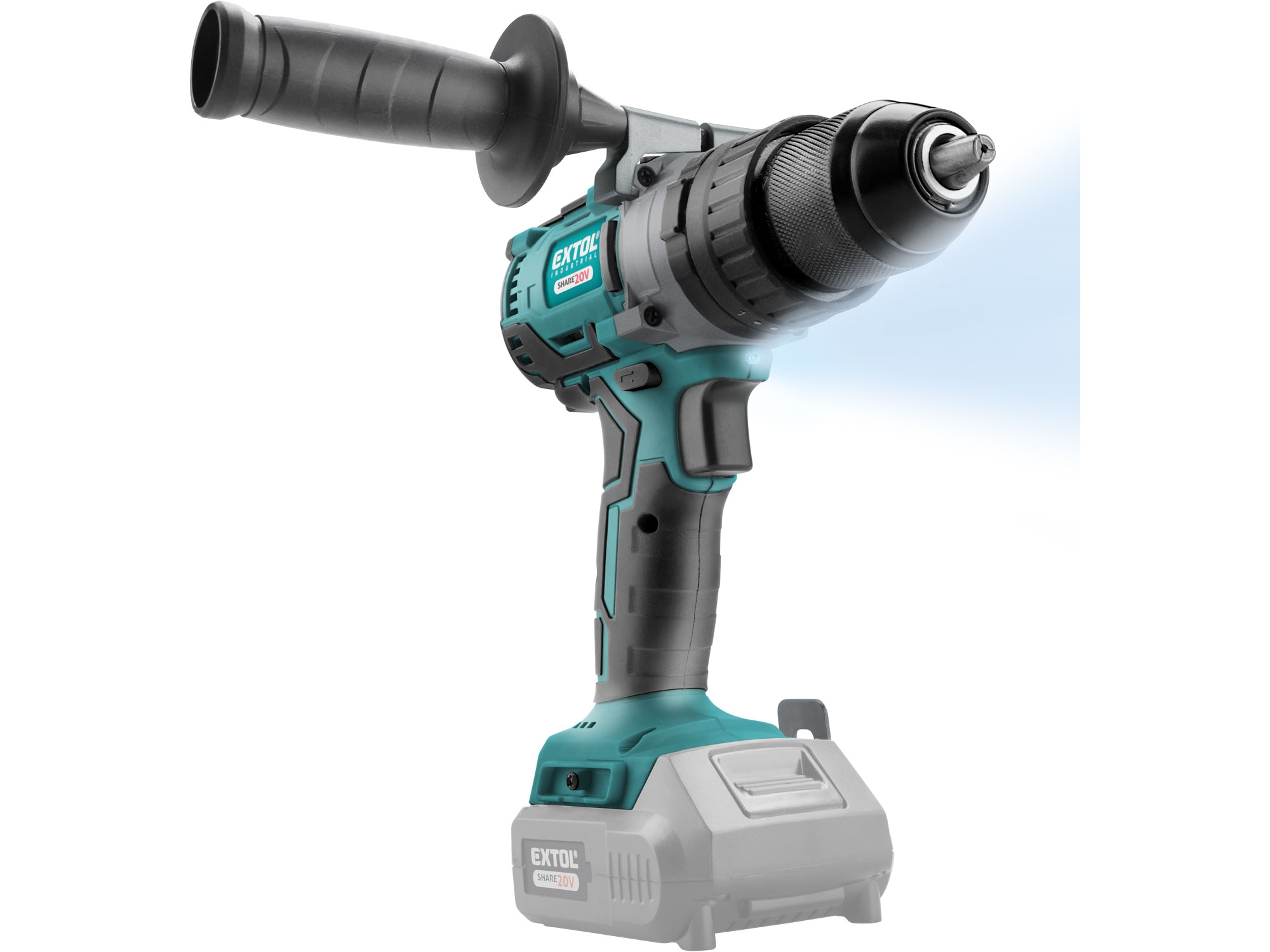 vrtací šroubovák aku s příklepem SHARE20V, BRUSHLESS, 20V Li-ion, bez baterie a nabíječky - Obrázek 8