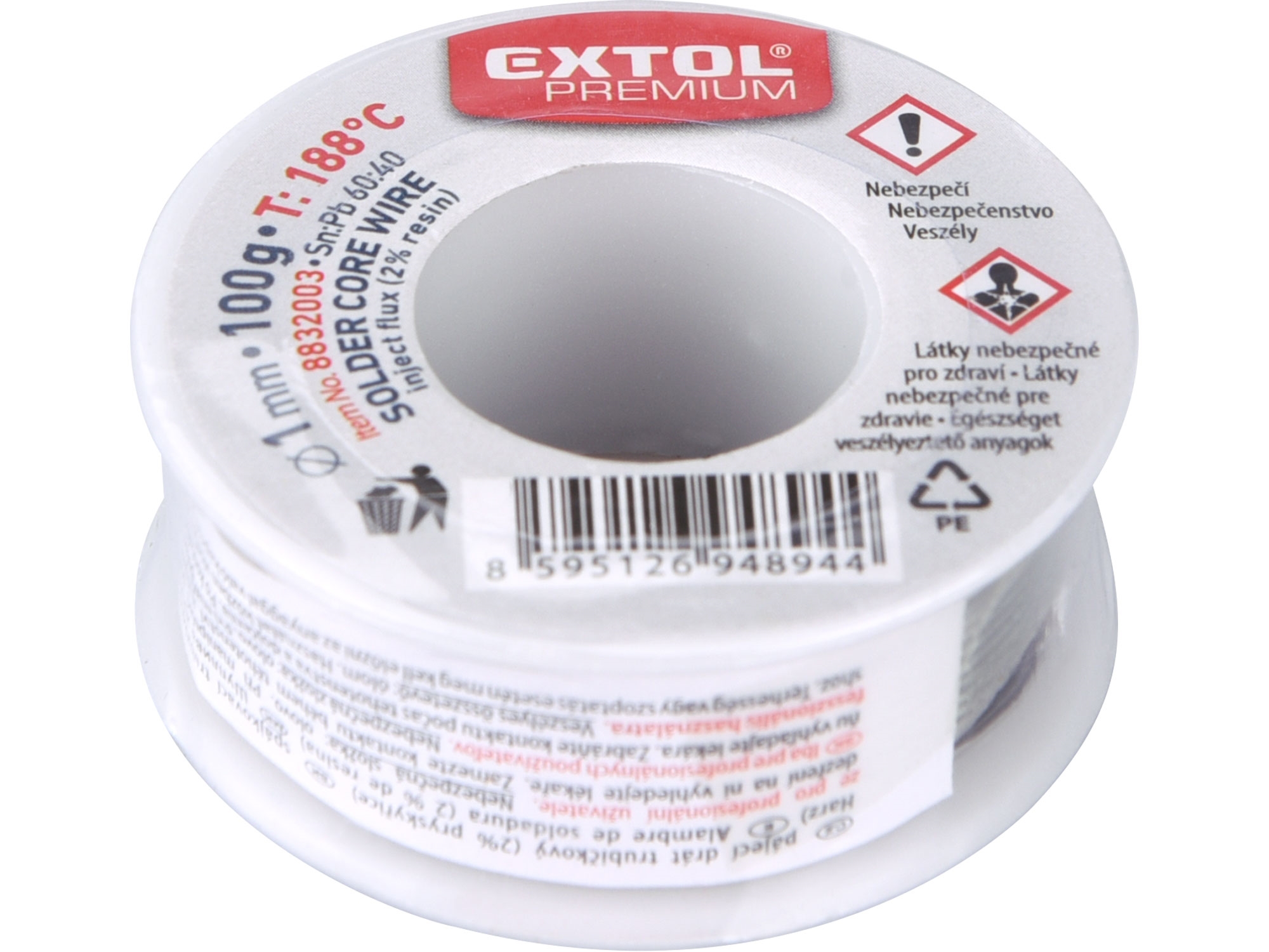 drát pájecí trubičkový Sn60/Pb40, O 1mm, 100g - Obrázek 2