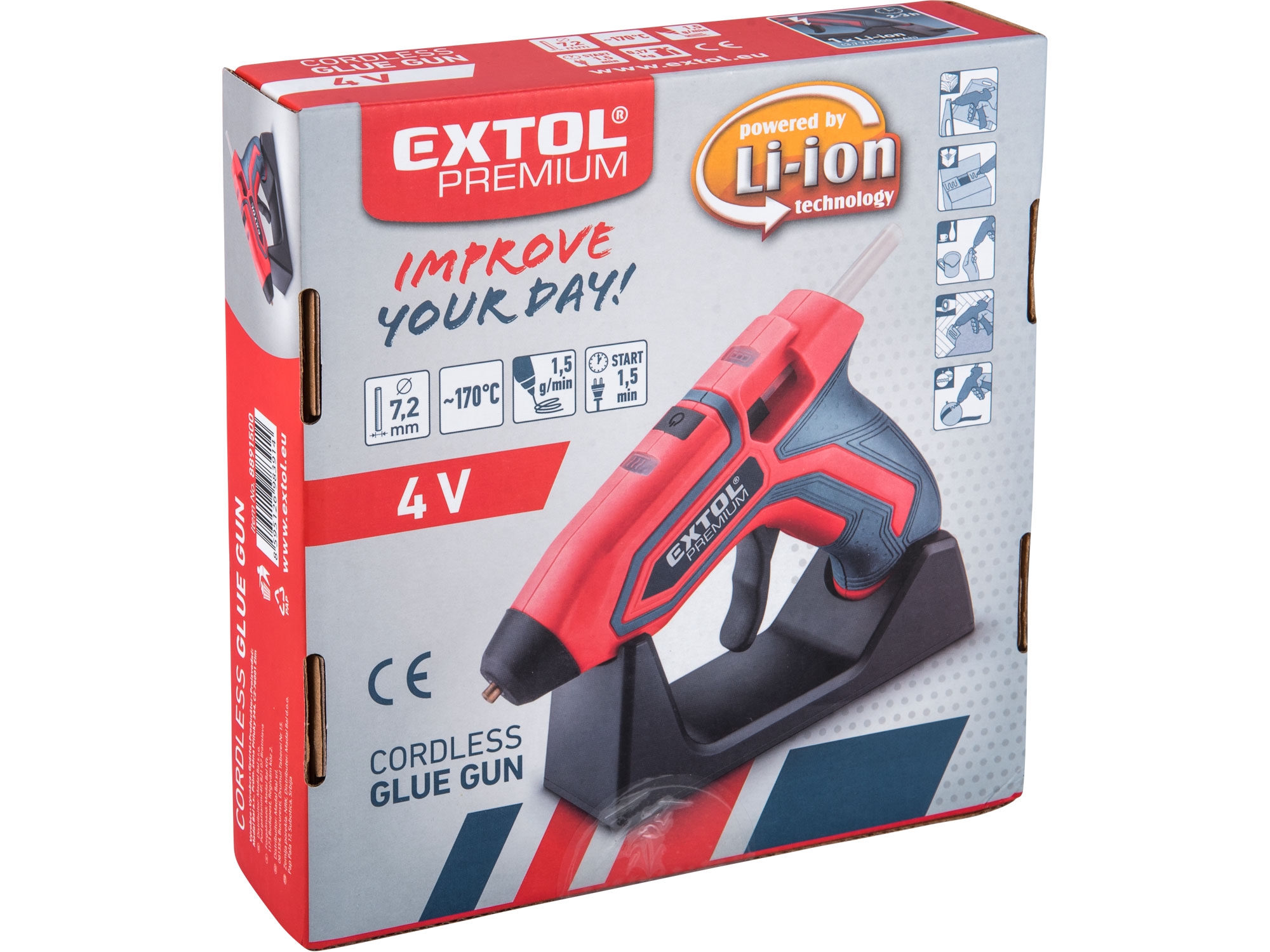 pistole tavná lepící aku, ?7,2mm, 4V Li-ion, 1500mAh - Obrázek 8