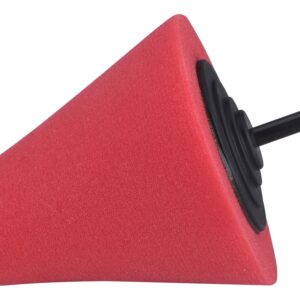 kužel leštící pěnový, T10, červený, ?80mm, stopka 6mm