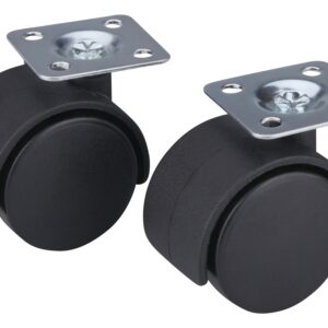 kolečka otočná nylonová, sada 2ks, průměr 40mm se základnou