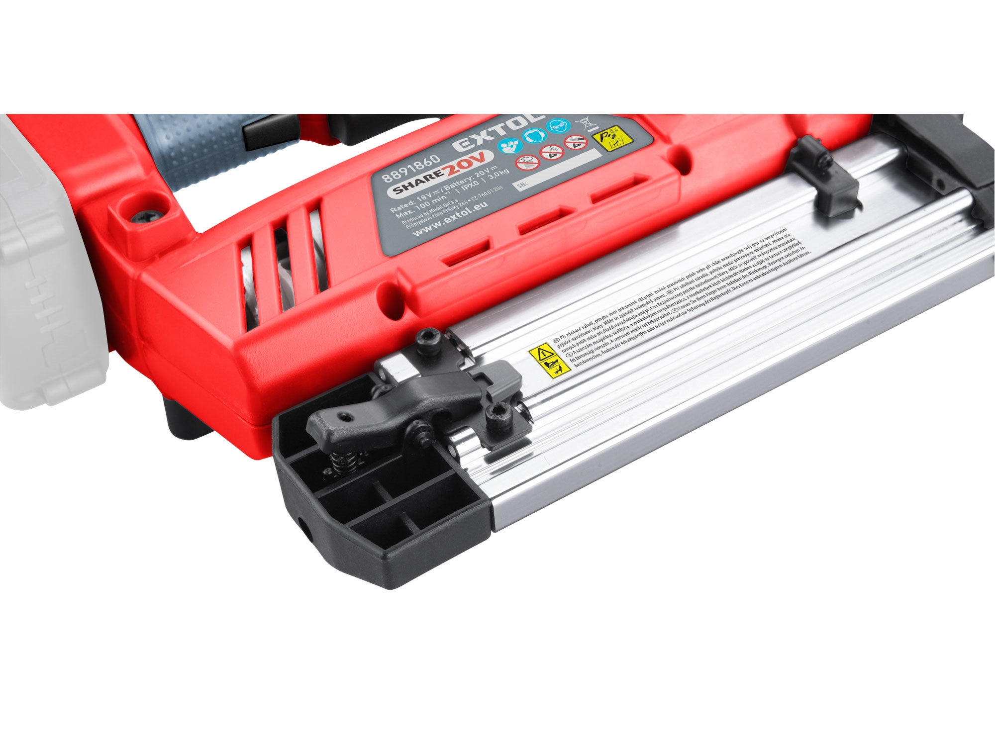 hřebíkovačka/sponkovačka aku SHARE20V, 20V Li-ion, bez baterie a nabíječky - Obrázek 5