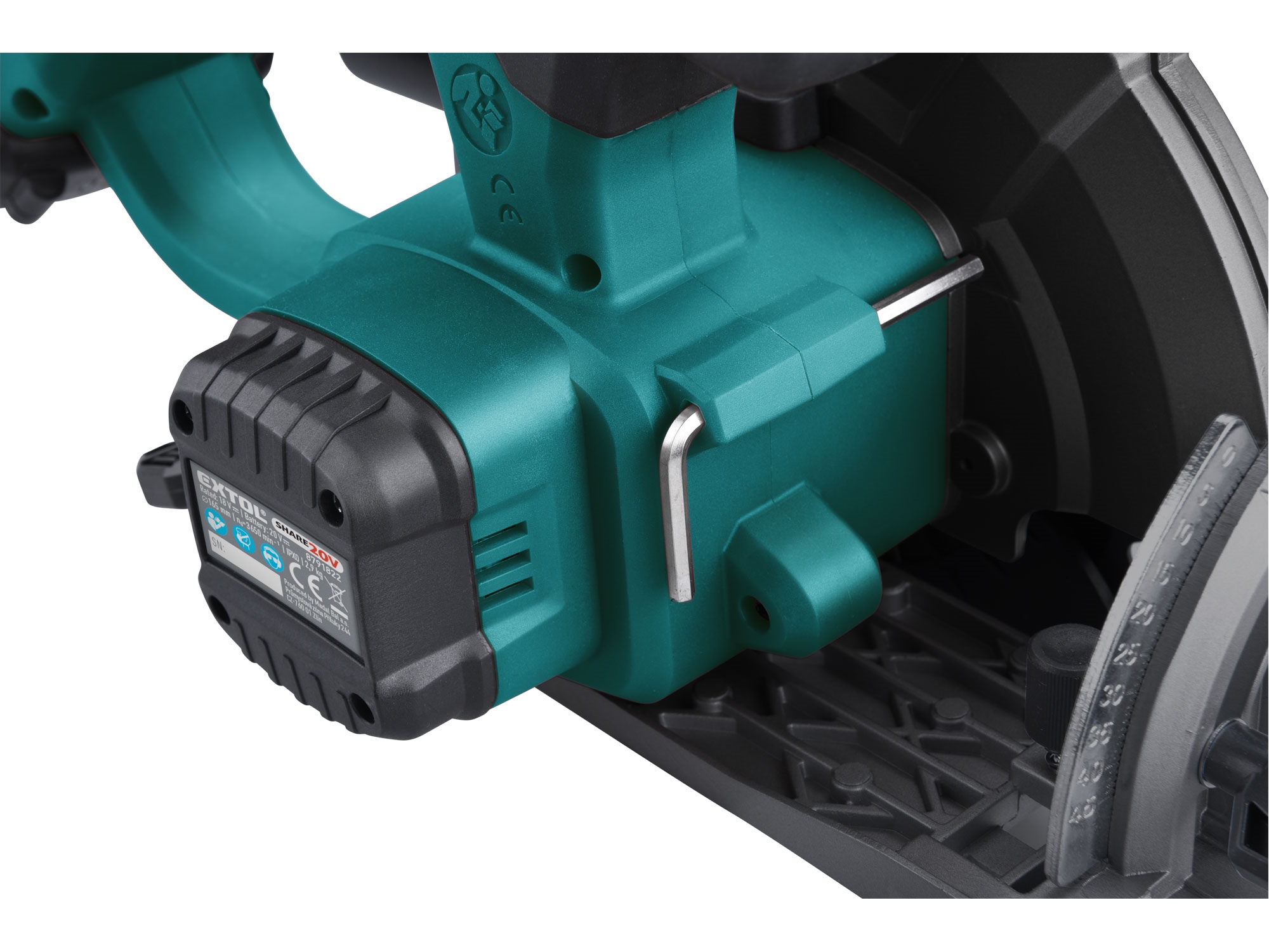 pila kotoučová aku SHARE20V, 165mm, BRUSHLESS, 20V Li-ion, 2Ah - Obrázek 10