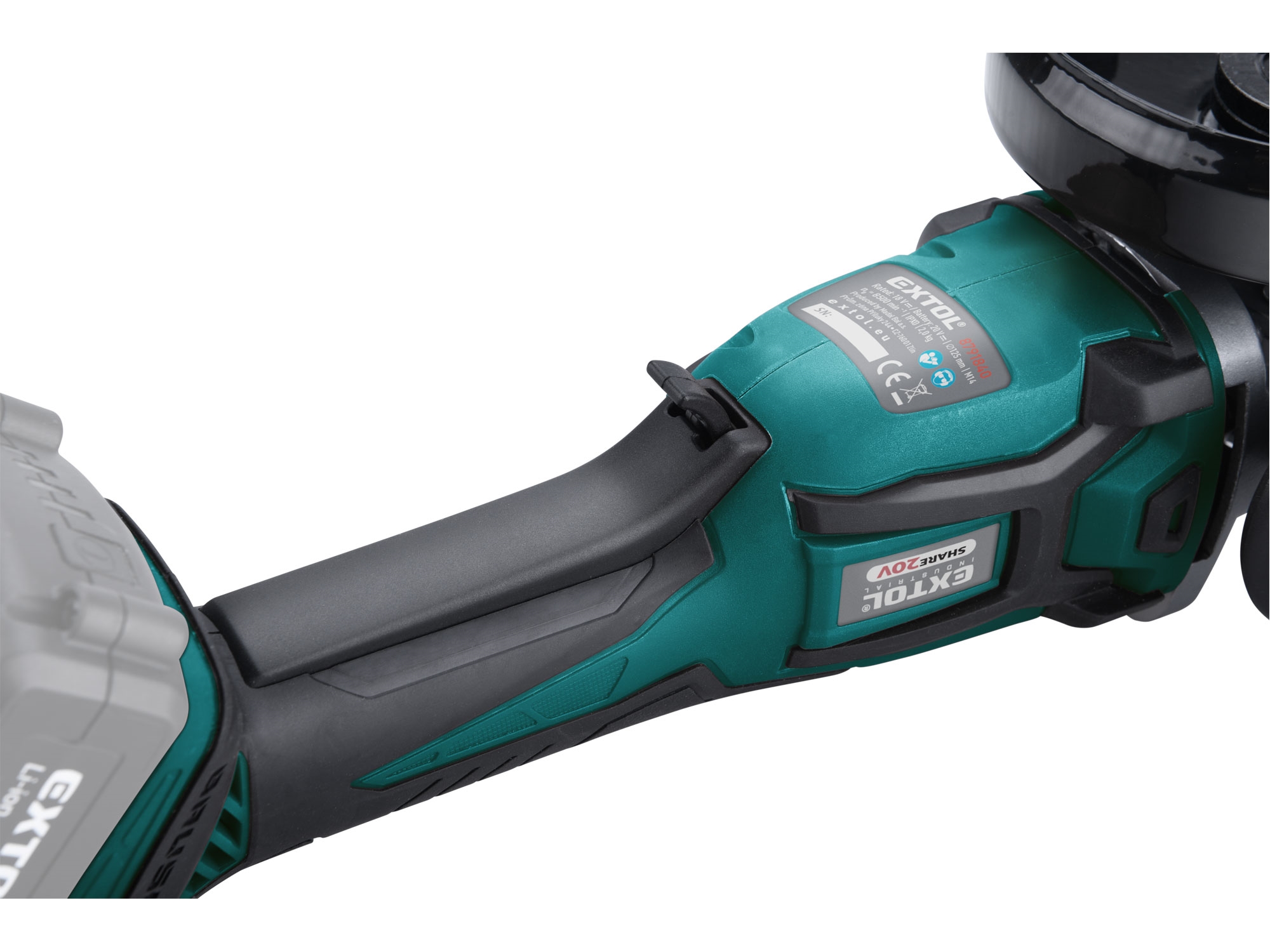 bruska úhlová aku SHARE20V, 125mm, BRUSHLESS, bez baterie a nabíječky - Obrázek 3