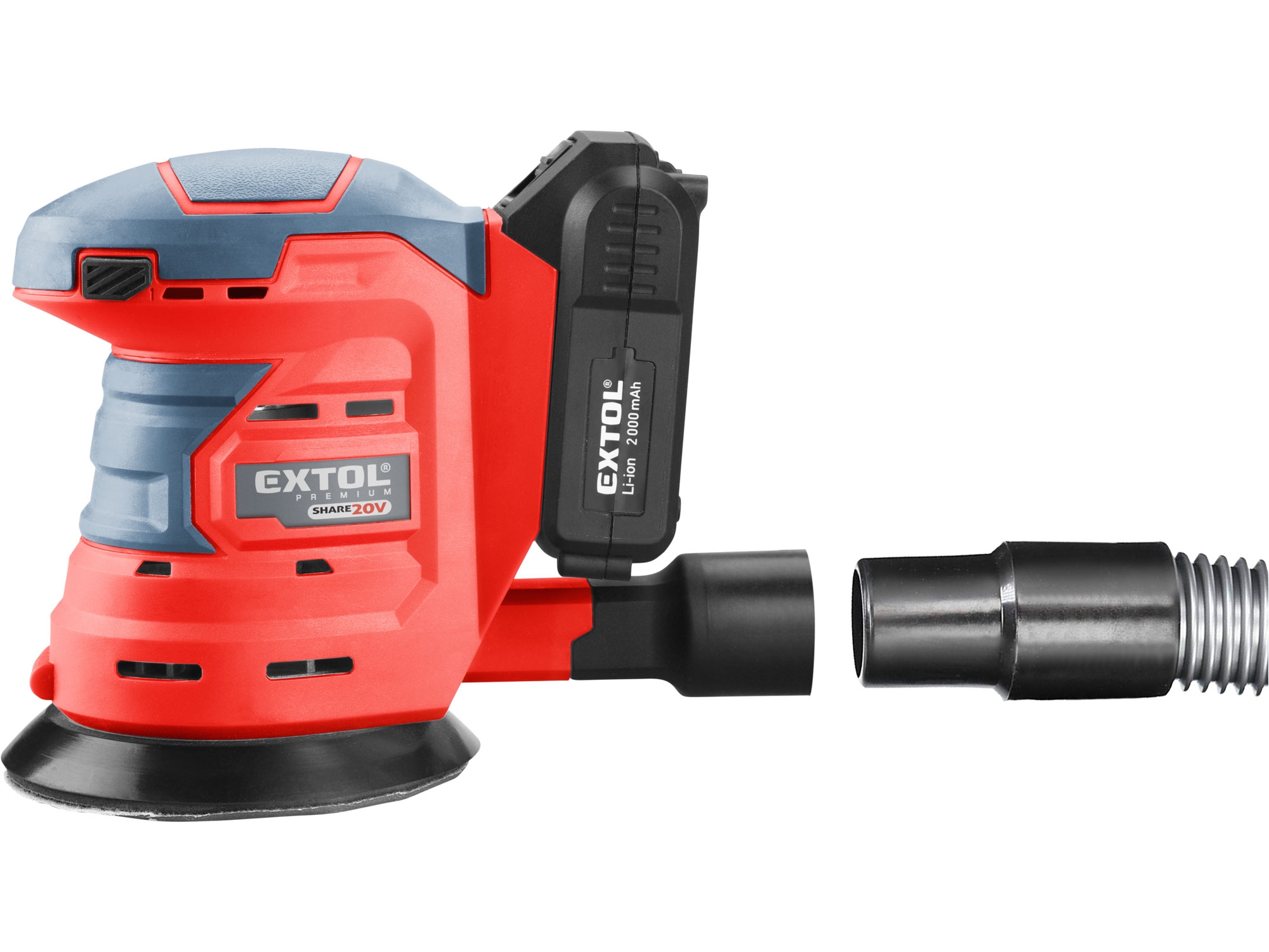 bruska excentrická aku SHARE20V, 125mm, 20V Li-ion, 2Ah - Obrázek 5