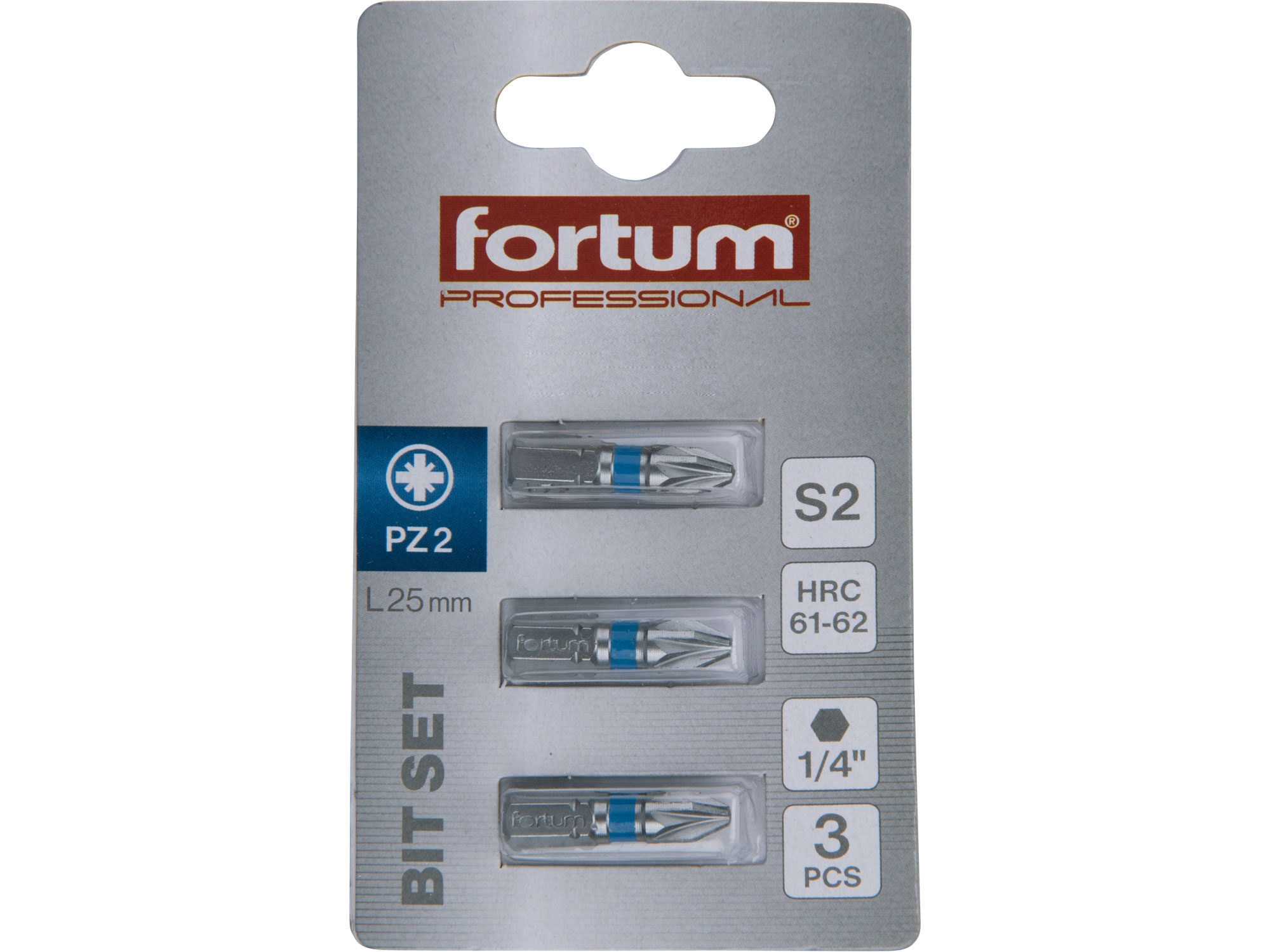 hrot křížový pozidriv, sada 3ks, PZ 2x25mm, S2 - Obrázek 2