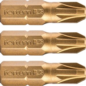 hrot křížový pozidriv, sada 3ks, PZ 3x25mm,titan. úprava, S2
