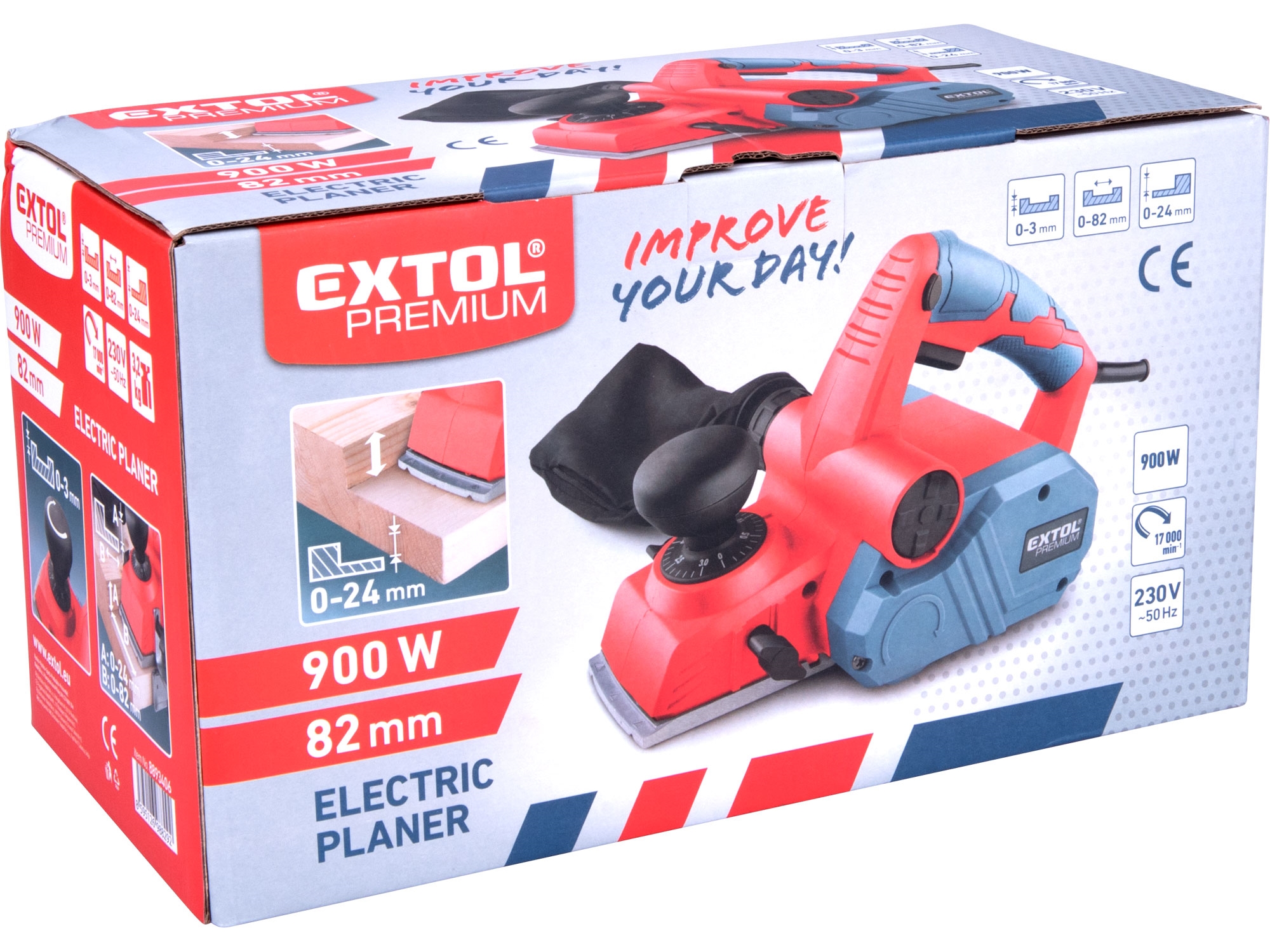 hoblík elektrický, 900W, polodrážka 24mm - Obrázek 9