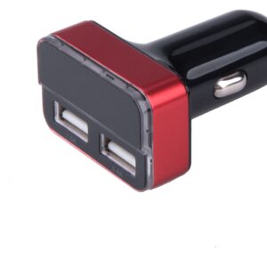 nabíječka USB do auta, 12/24V, 2xUSB, měřič, 3,4A, 17W