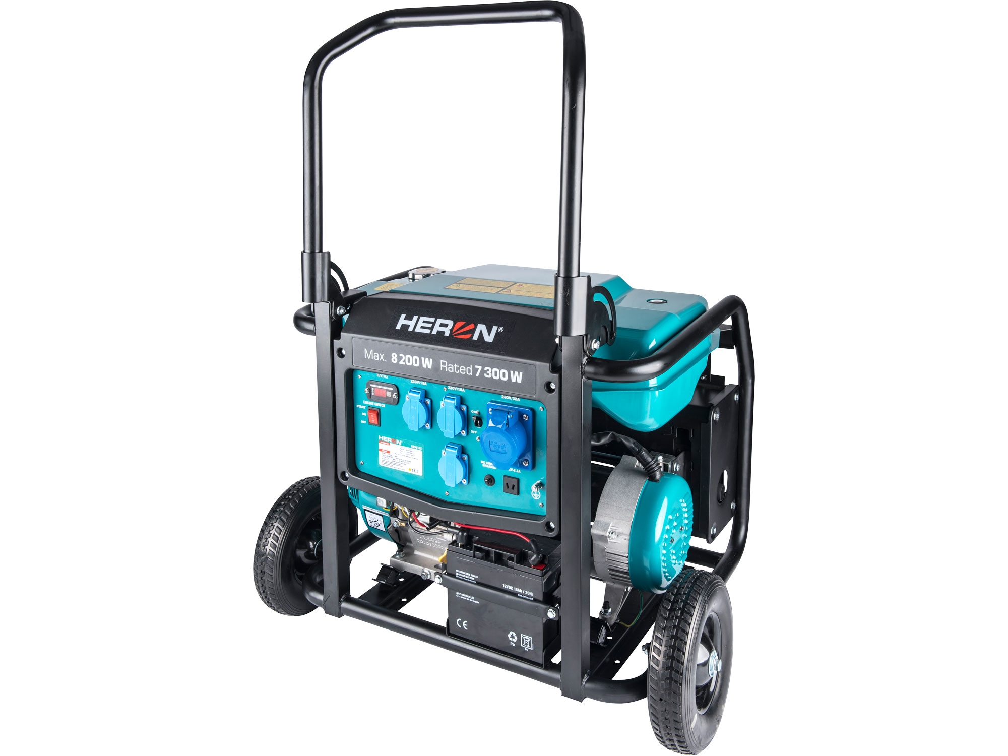 elektrocentrála benzínová 17HP/8,2kW, podvozek, elektrický start - Obrázek 2