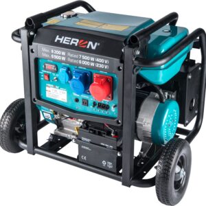 elektrocentrála benzínová 17HP/8,2kW/10,25kVA (400V), 6,5kW (230V), podvozek, elektrický start