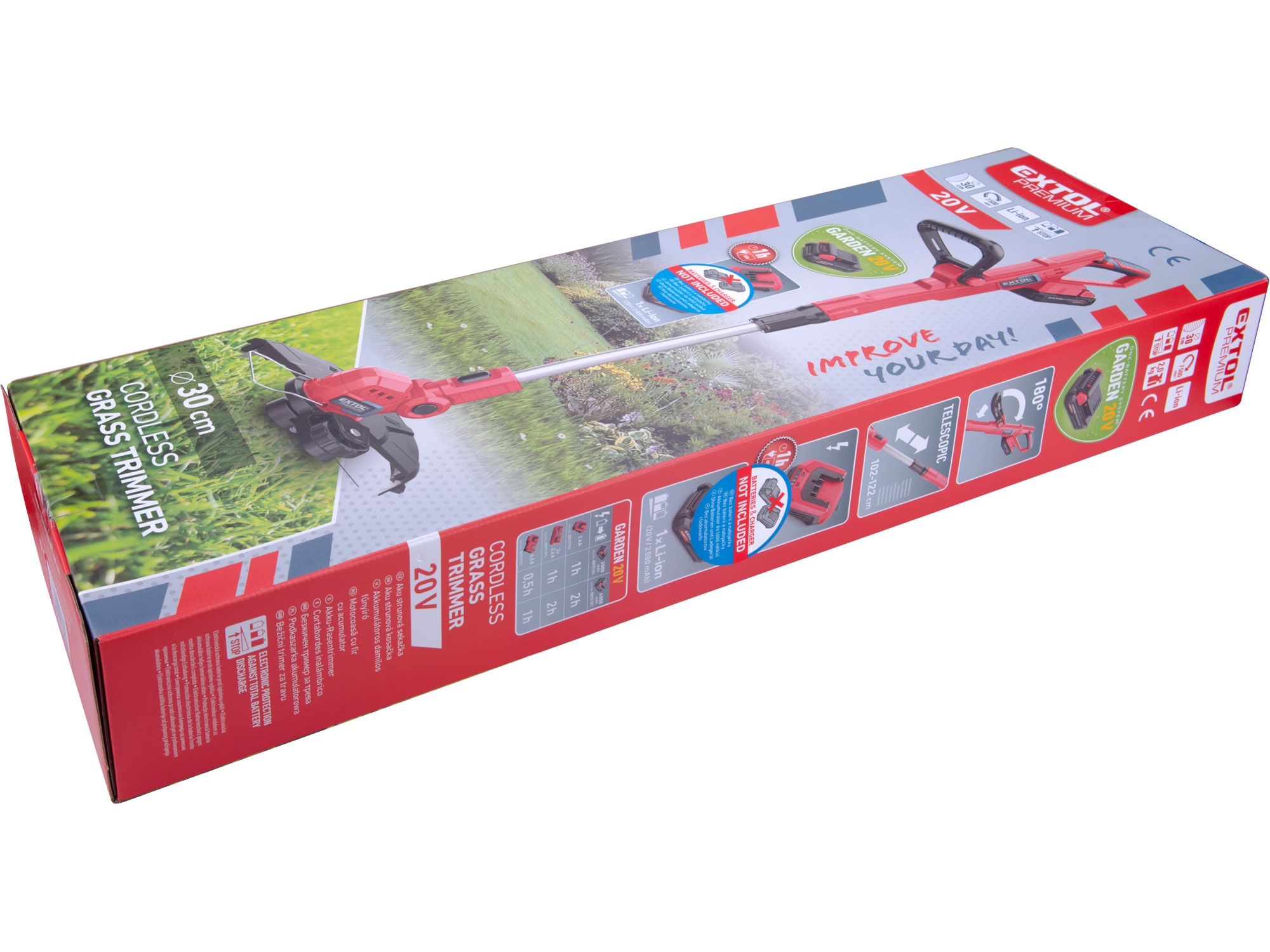 sekačka strunová aku, 30cm, GARDEN20V, 20V Li-ion, bez baterie a nabíječky - Obrázek 12