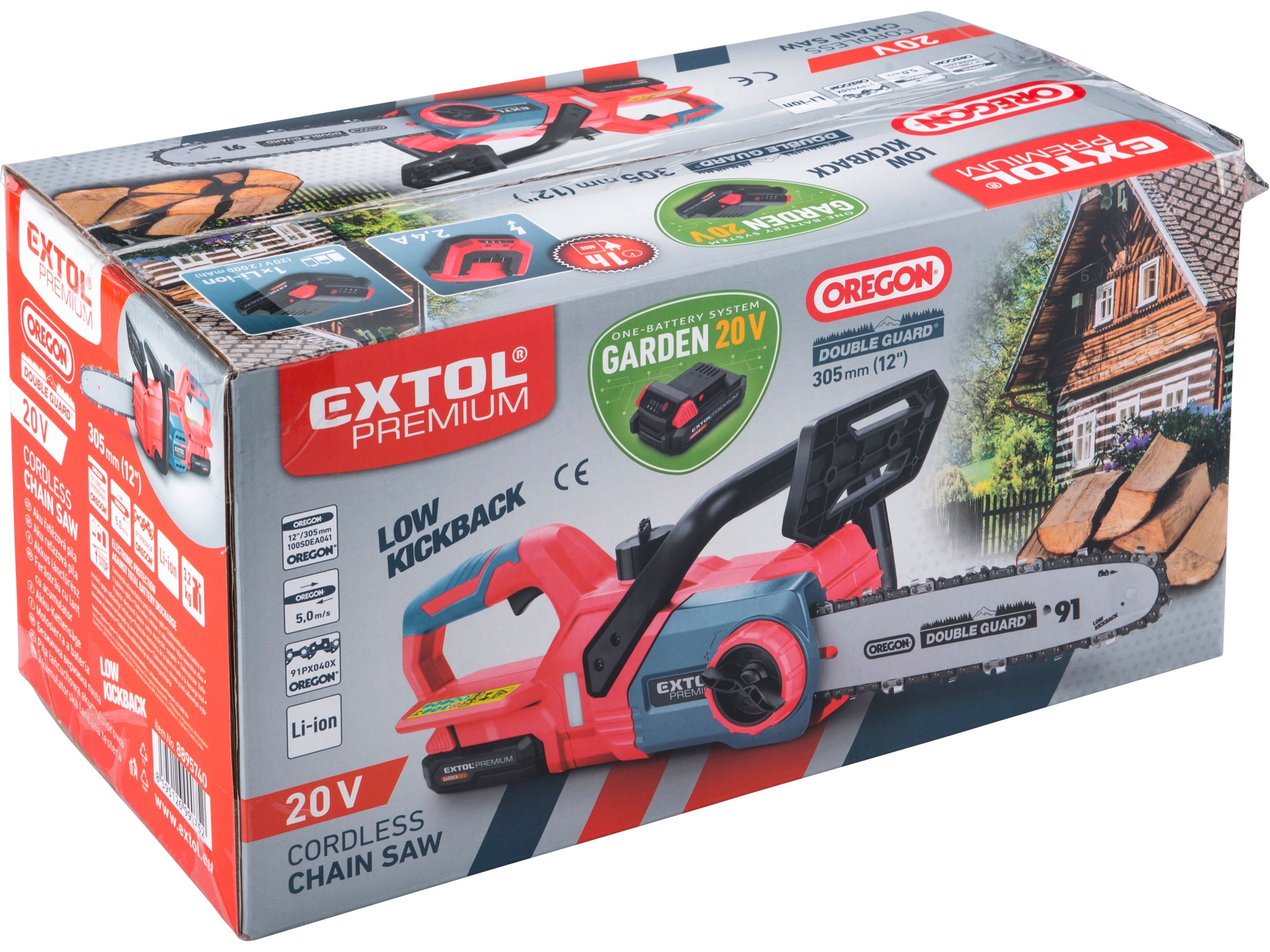 ZRUŠENO! Nahrazeno výrobkem 8891920 pila řetězová aku, 30cm, GARDEN20V, 20V Li-ion, 2000mAh - Obrázek 12