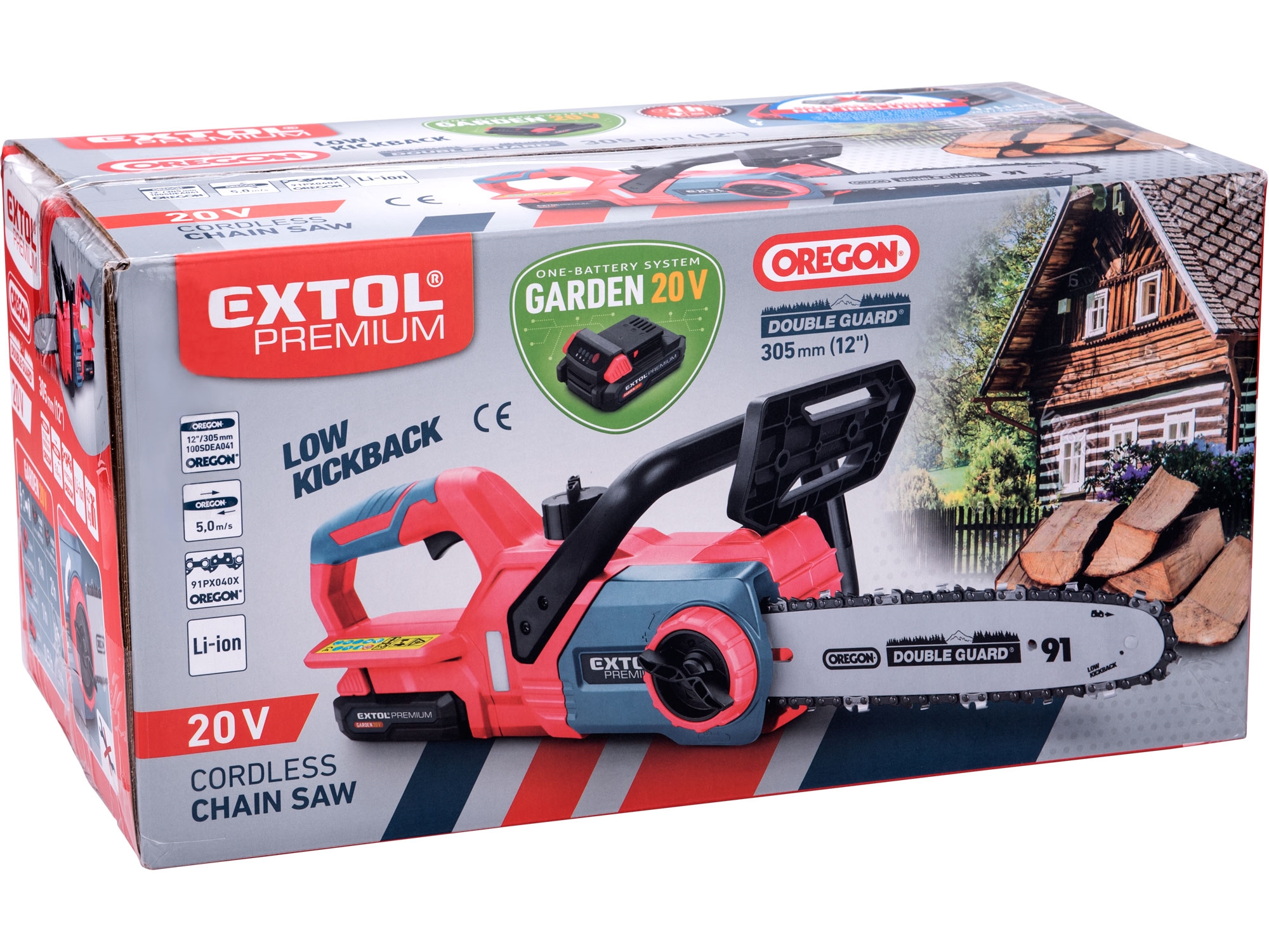 ZRUŠENO! Nahrazeno výrobkem 8891921 pila řetězová aku, 30cm, GARDEN20V, 20V Li-ion, bez baterie a nabíječky - Obrázek 12
