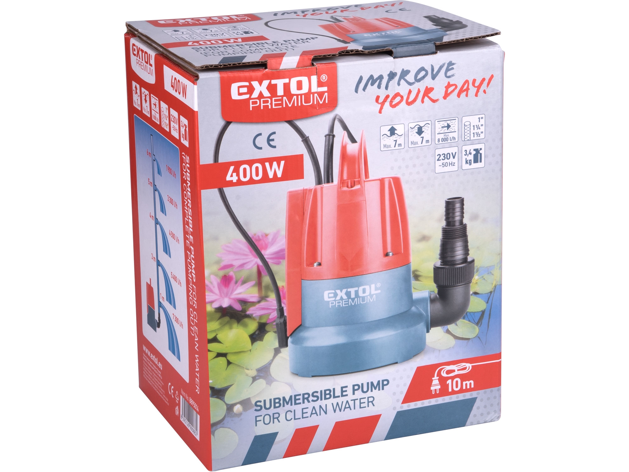 čerpadlo ponorné, pro čerpání do sucha, 400W - Obrázek 9