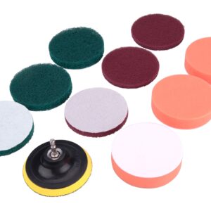 sada čistících/leštících výseků na vrtačku 10ks, průměr 100mm, 3x3druhy
