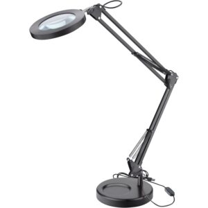 POŠK. OBAL lampa stolní s lupou, USB napájení, 1300lm, 3 barvy světla, 5x zvětšení